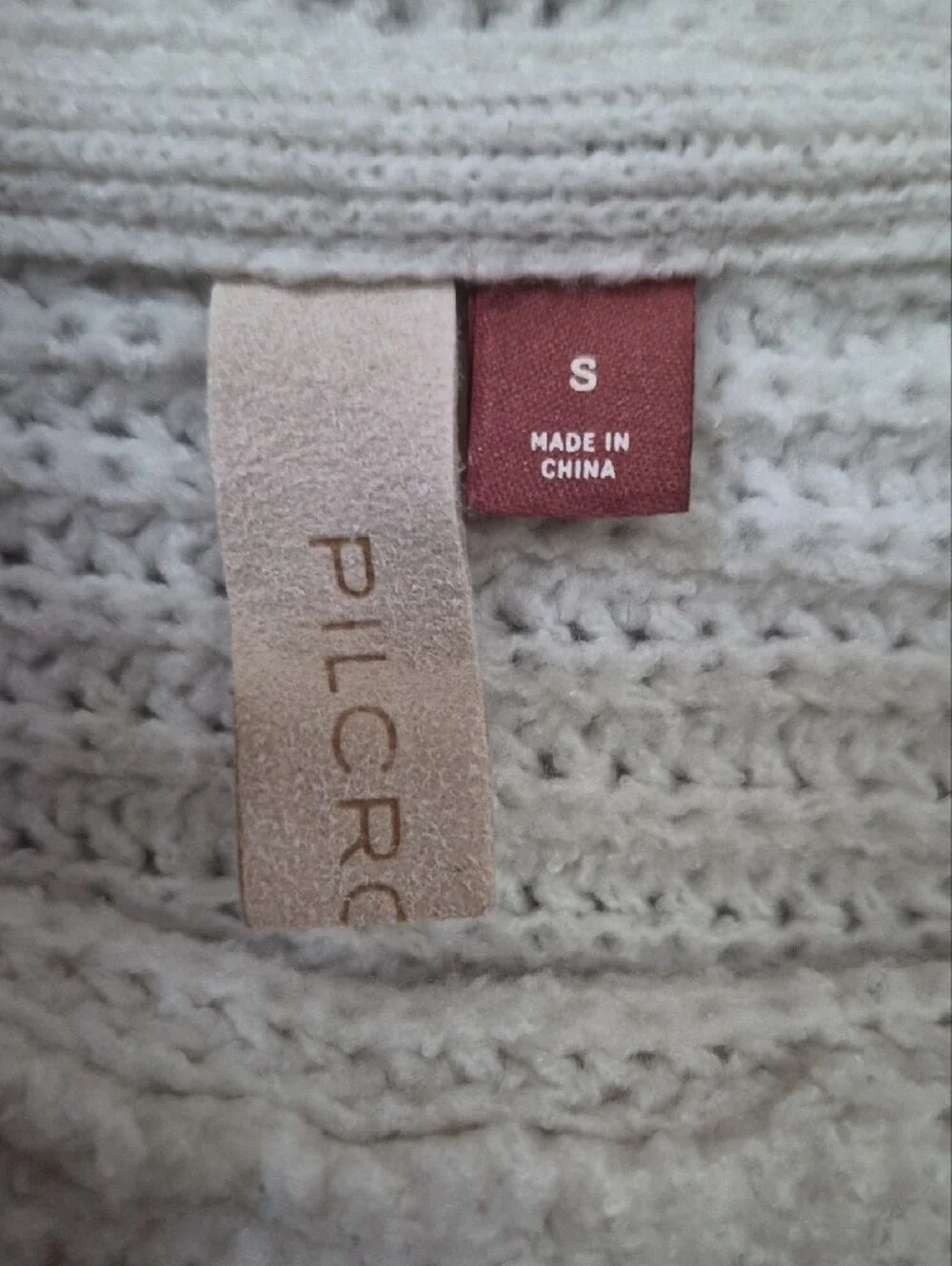 Anthropologie Pilcro Cream Cowl Neck Sweater Womens S Oversized Rib Knit Capsule